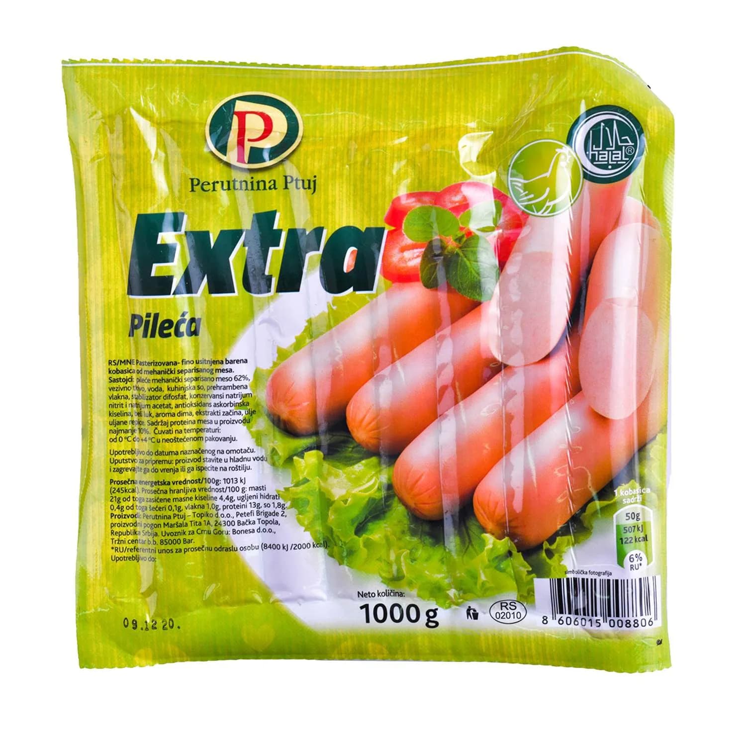 Extra viršla Perutnina 1kg — Kokamar market Beograd