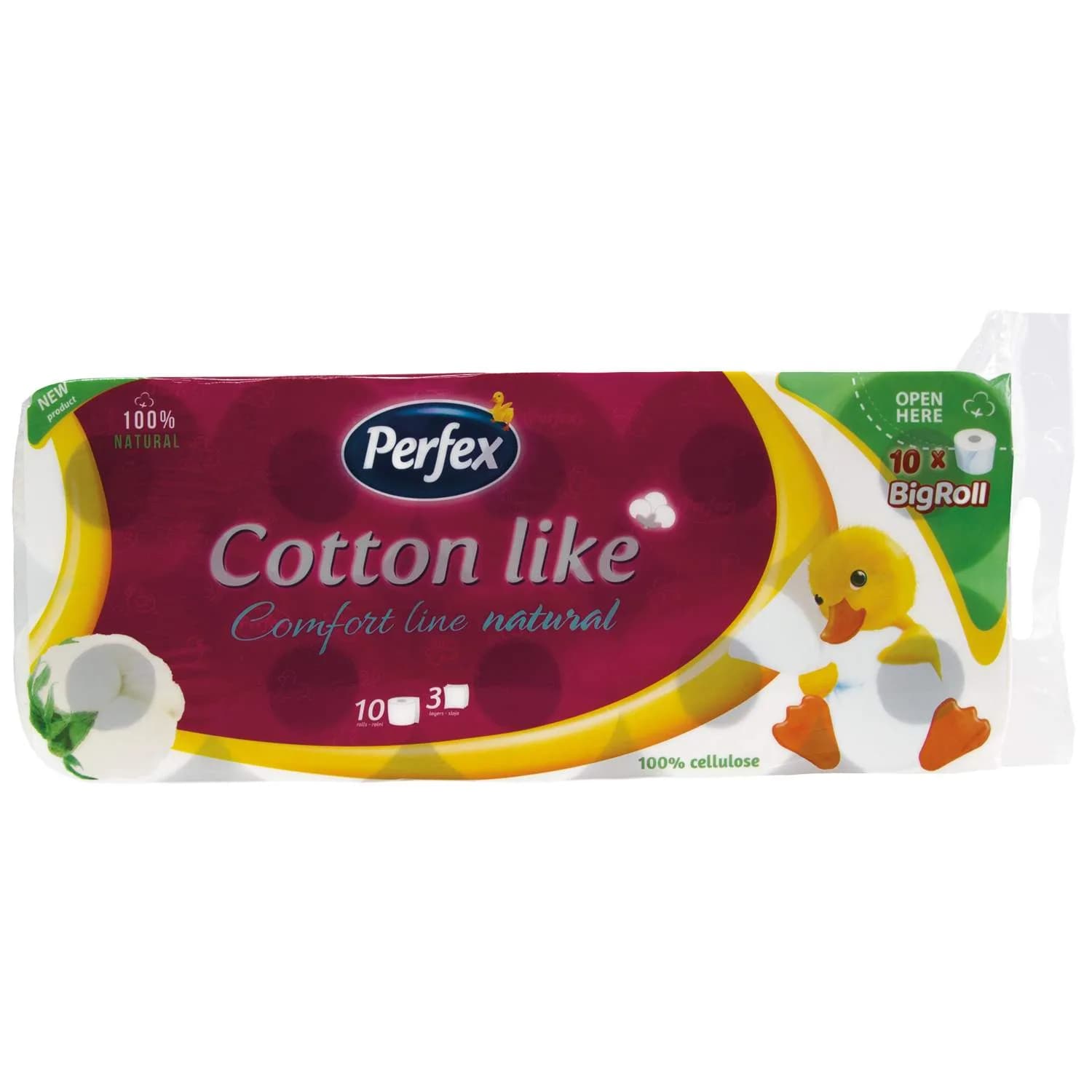TOALET PAPIR COTTON COMFORT NATURAL 10/1, 3SL