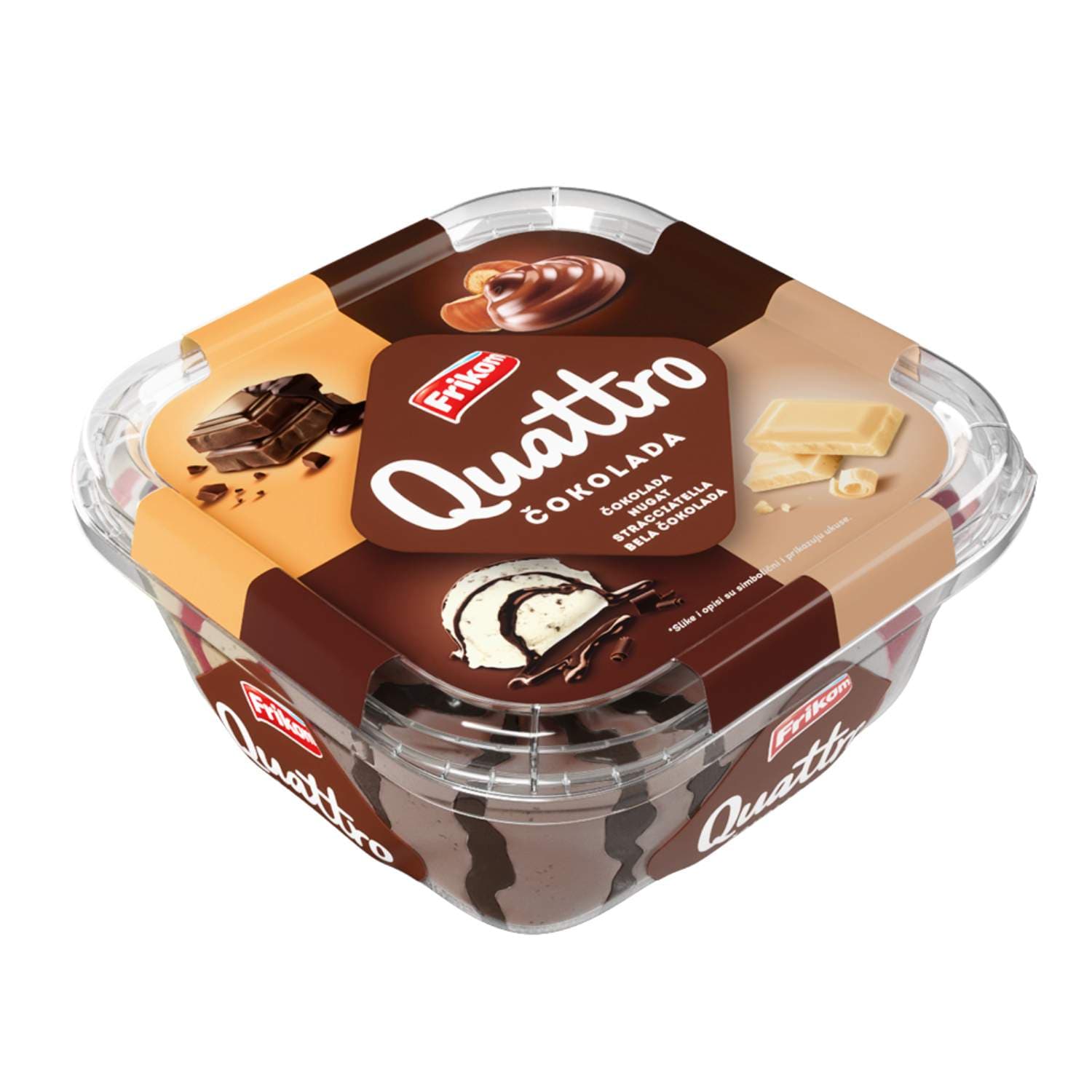 SLADOLED QUATTRO ČOKOLADA 1,6l