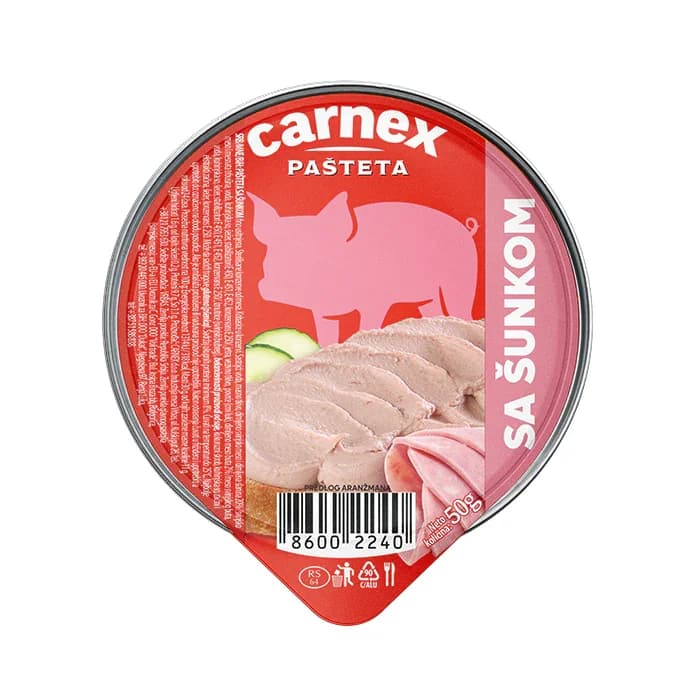 Carnex pašteta sa šunkom 50g