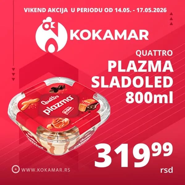 Quattro Plazma Sladoled 800ml
