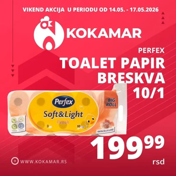 Perfex Toalet Papir Breskva 10/1