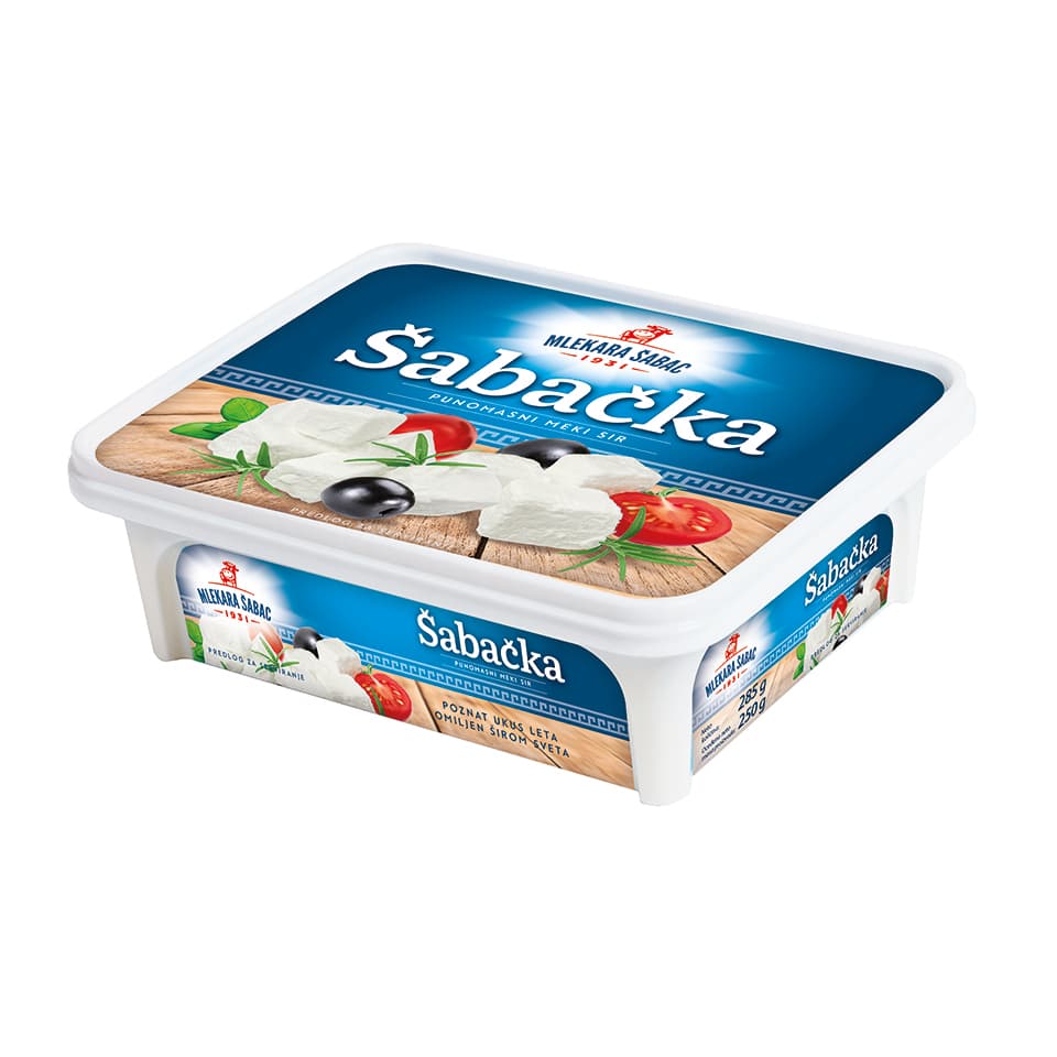 MLEKARA ŠABAC ŠABAČKI POLUMASNI MEKI SIR 250g
