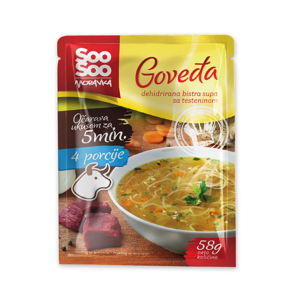 MORAVKA GOVEĐA BISTRA SUPA SA TESTENINOM 58g