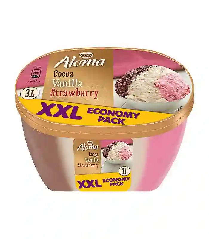 Aloma Sladoled Cocoa Vanila Strawberry 3L Beograd - Premium kvalitet