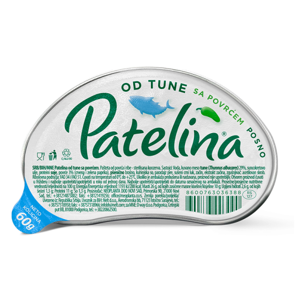 Patelina Pašteta Tuna Sa Povrćem 60G Beograd - Premium kvalitet