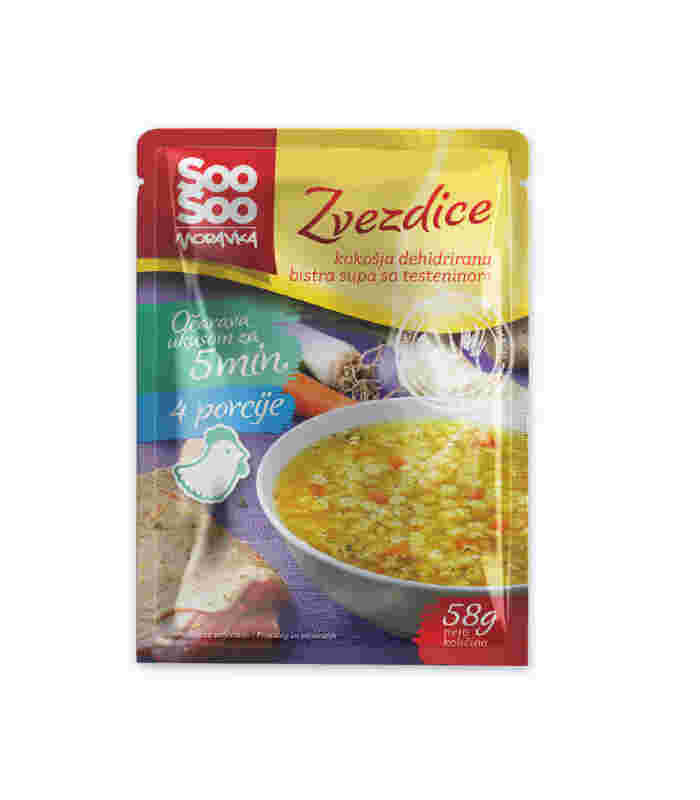 MORAVKA ZVEZDICA KOKOŠIJA BISTRA SUPA SA TESTENINOM 58g