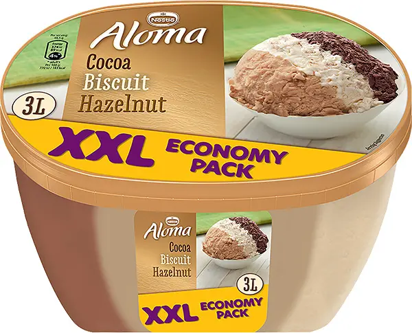 Aloma Sladoled Cocoa Biscuit Hazelnut 3L srbija - Kokamar, akcija Aloma Sladoled Cocoa Biscuit Hazelnut 3L Beograd - Premium kvalitet