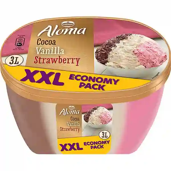 Aloma Sladoled Cocoa Vanila Strawberry 3L Beograd - Premium kvalitet