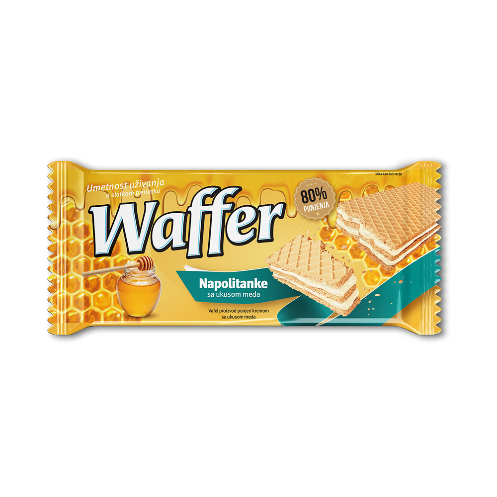 Waffer Napolitanke sa Ukusom Limuna 170Gr srbija - Kokamar, hrskave napolitanke Waffer Napolitanke Sa Ukusom Limuna 170Gr Beograd - Premium kvalitet