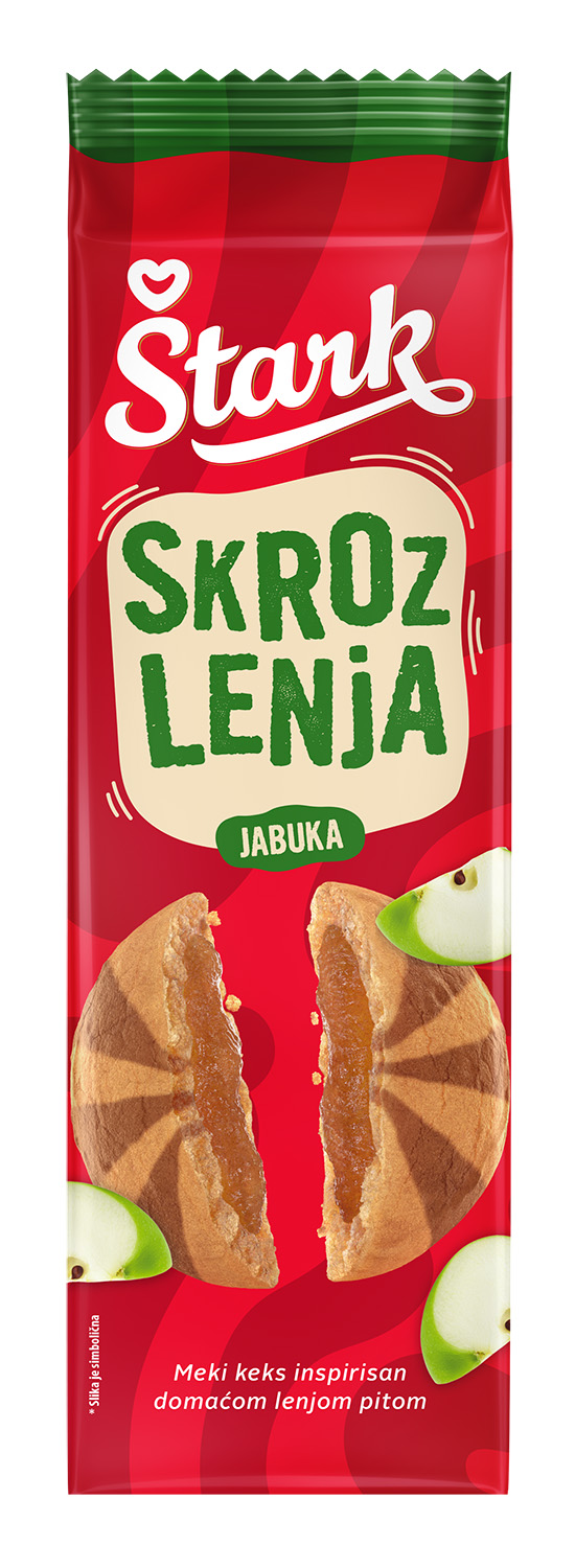 Exclusive Mockups for Branding and Packaging Design Skroz Lenja Napola Pita Od Jabuka 135G Beograd - Premium kvalitet