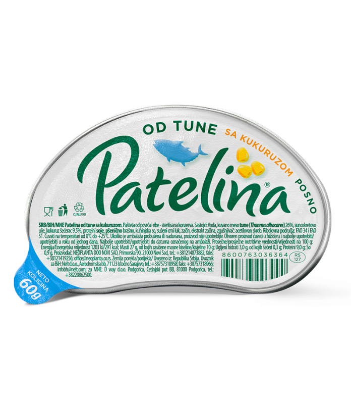 Patelina Pašteta Tuna Sa Kukuruzom 60G Beograd - Premium kvalitet