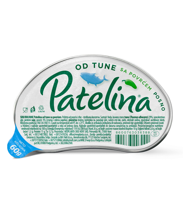 Patelina Pašteta Tuna Sa Povrćem 60G Beograd - Premium kvalitet